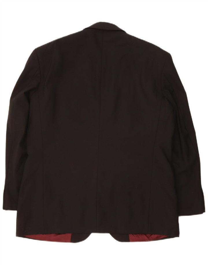 MARKS & SPENCER Mens 2 Button Blazer Jacket EU 52/54 Large Black Wool