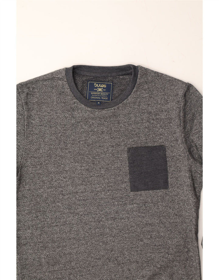 JULES Mens Sweatshirt Jumper Medium Grey Cotton Vintage Jules and Second-Hand Jules from Messina Hembry 
