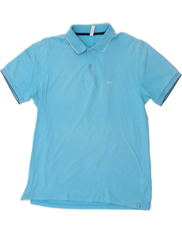 SUN68 Mens Polo Shirt Large Blue Cotton Vintage Sun68 and Second-Hand Sun68 from Messina Hembry 