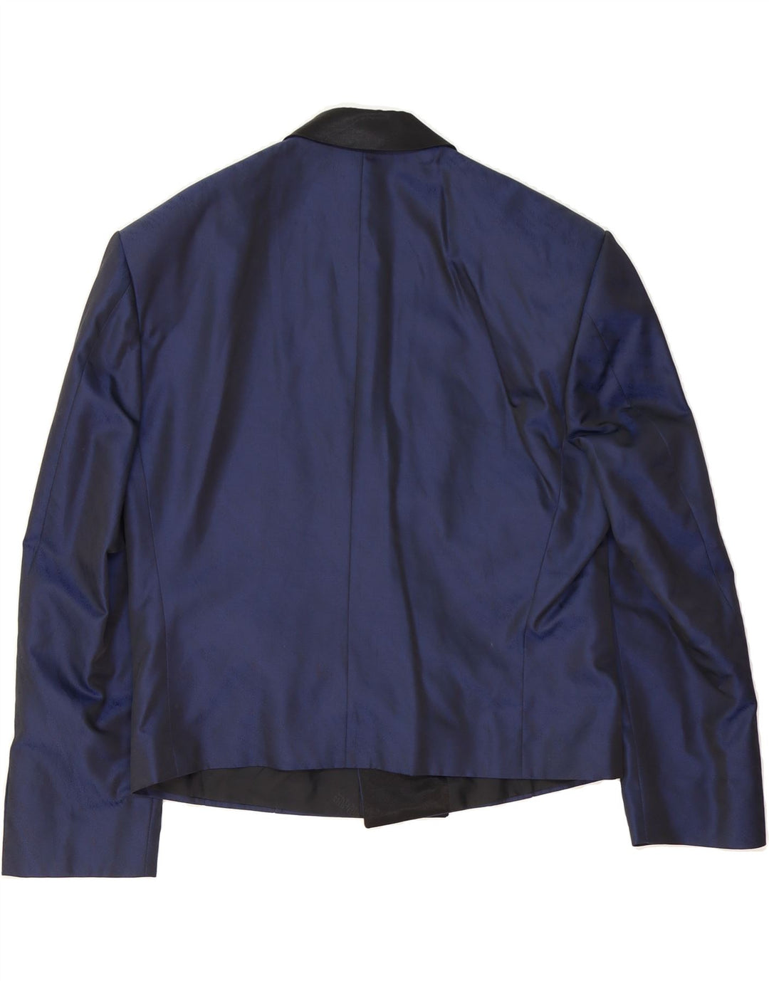 EMANI Womens Double Breasted Blazer Jacket UK 14 Medium Navy Blue Vintage Emani and Second-Hand Emani from Messina Hembry 