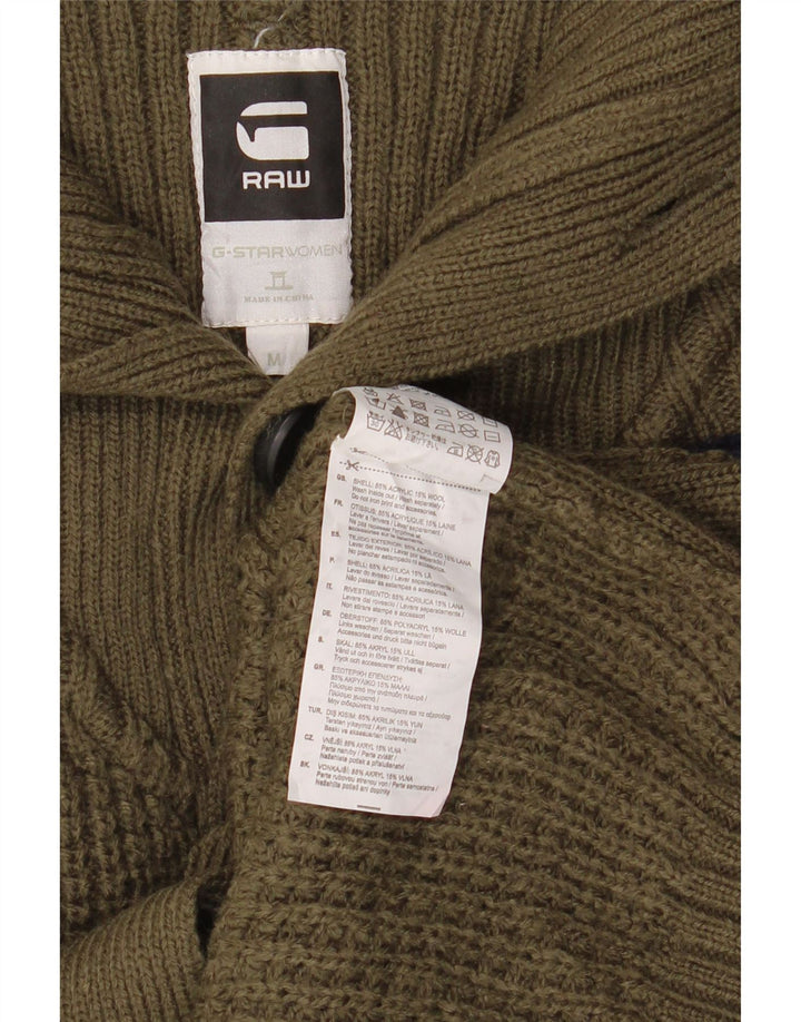 Maglione cardigan da donna G-Star UK 12 Acrilico kaki medio