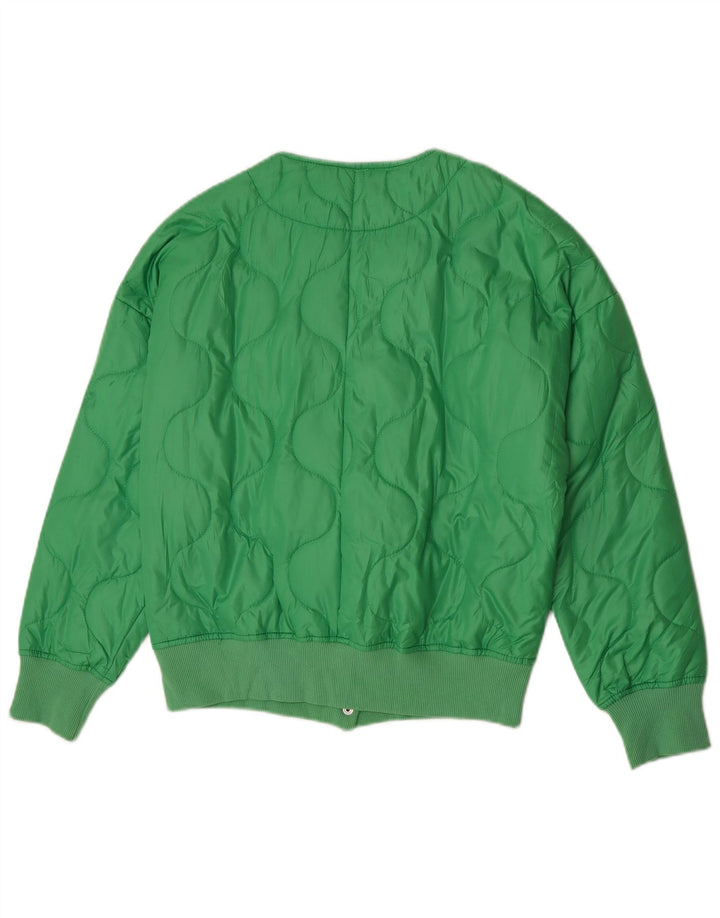 Giubbotto bomber vintage da donna UK 14 verde medio