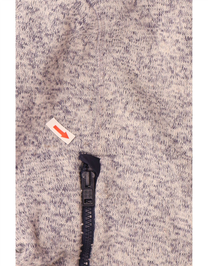 Felpa con cappuccio e zip da donna Superdry UK 14 Poliestere color block grigio medio
