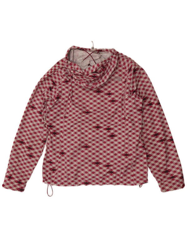 Giacca antipioggia con cappuccio da donna The North Face UK 16 Large Red Geometric Nylon