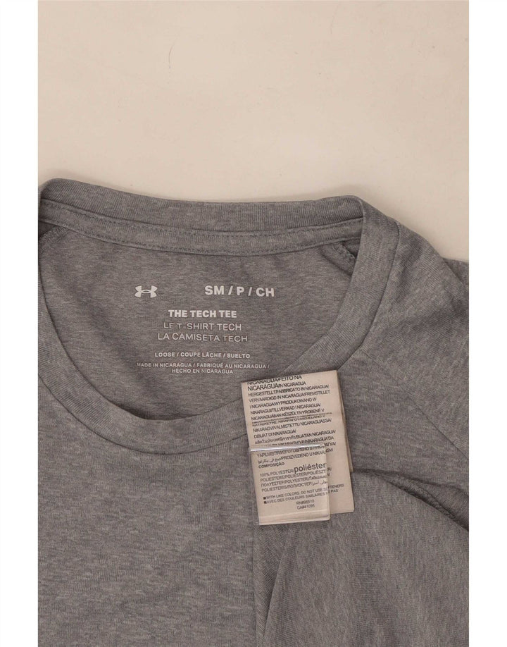 T-shirt da uomo Under Armour Top Small in poliestere grigio