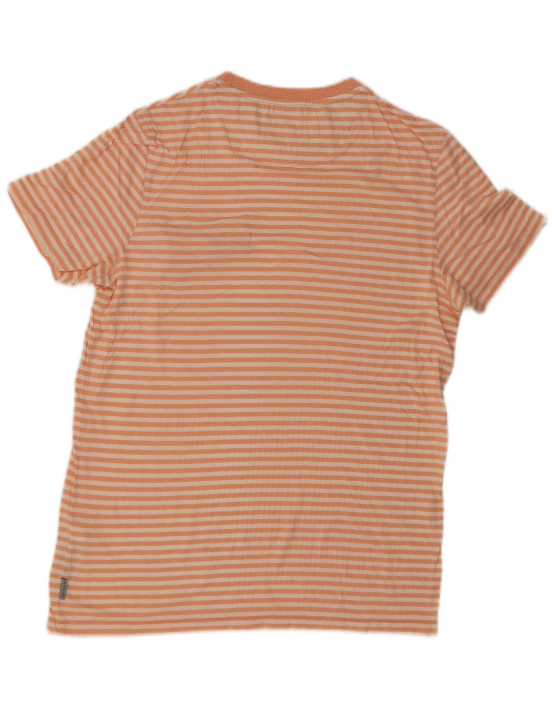T-shirt da uomo Ted Baker taglia superiore 3 cotone a righe medie arancioni