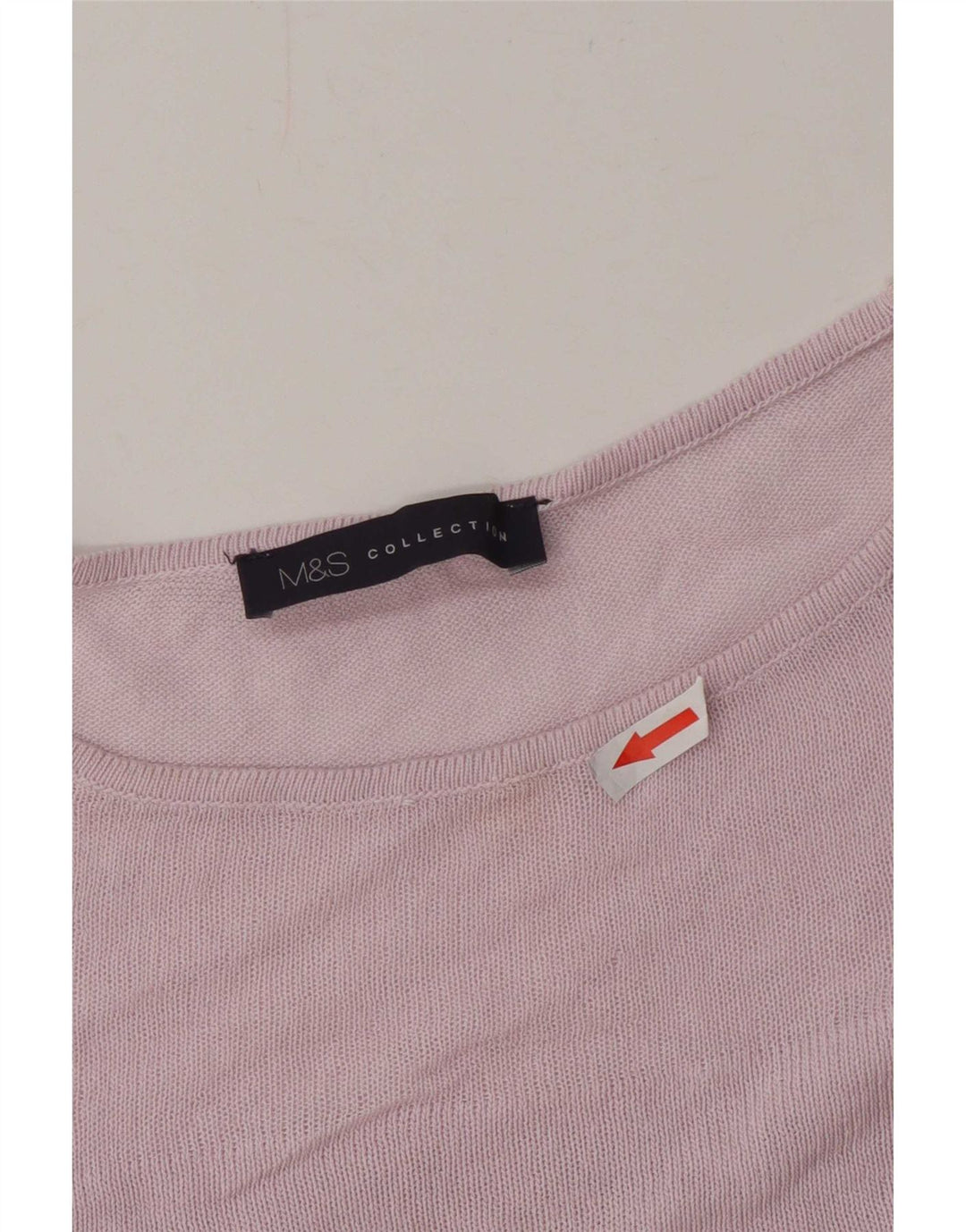 Marks & Spencer Top manica lunga da donna UK 10 piccolo rosa viscosa