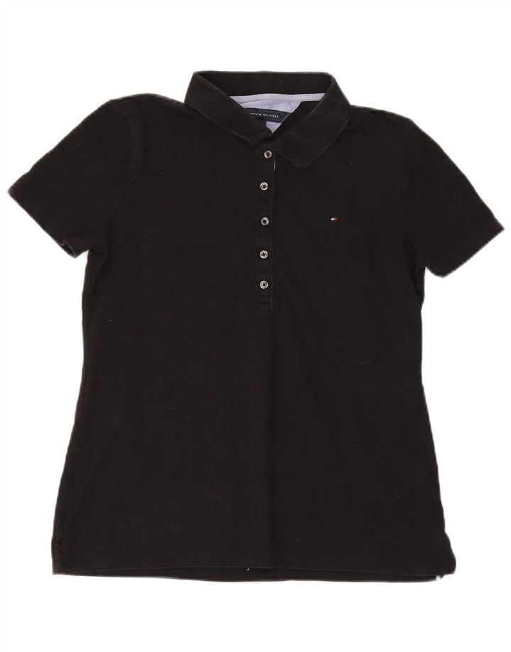 Polo da donna Tommy Hilfiger UK 12 cotone medio nero