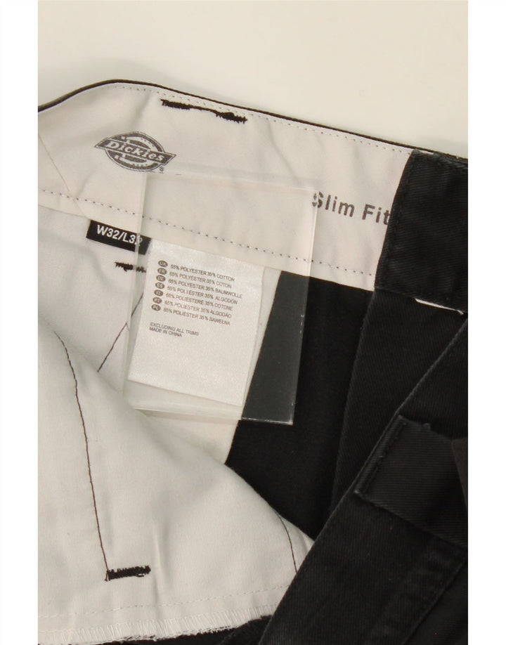 DICKIES Mens Slim Fit Slim Jeans W32 L32 Black Polyester Vintage Dickies and Second-Hand Dickies from Messina Hembry 
