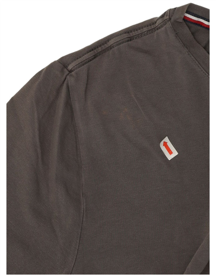 T-shirt slim fit da uomo Tommy Hilfiger Top in cotone grigio medio