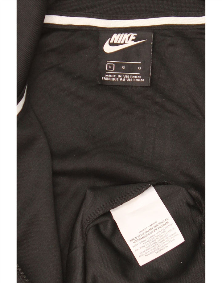NIKE Giacca da tuta grafica da uomo, grande, in poliestere color block nero
