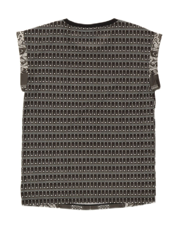 Adidas Womens Peacock Graphic T-Shirt Top UK 10 Small Grey