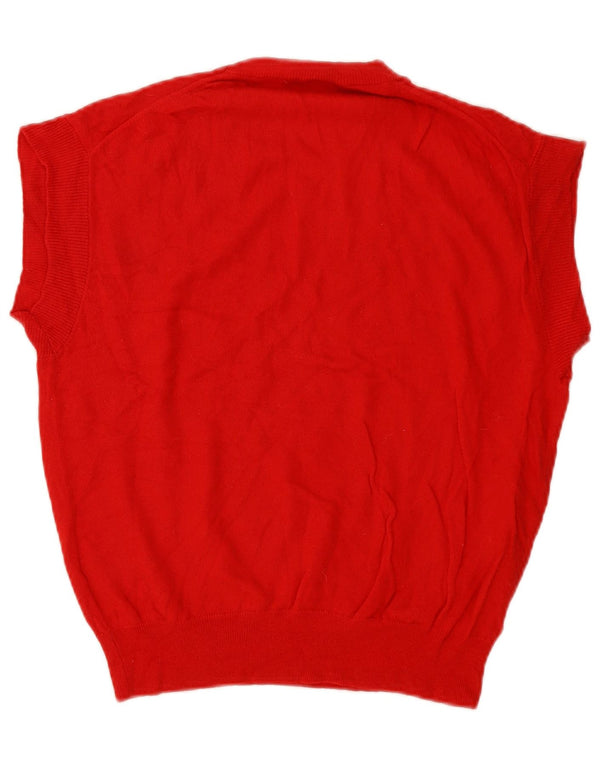 Maglione girocollo oversize a maniche corte da donna Zara UK 10 piccolo rosso