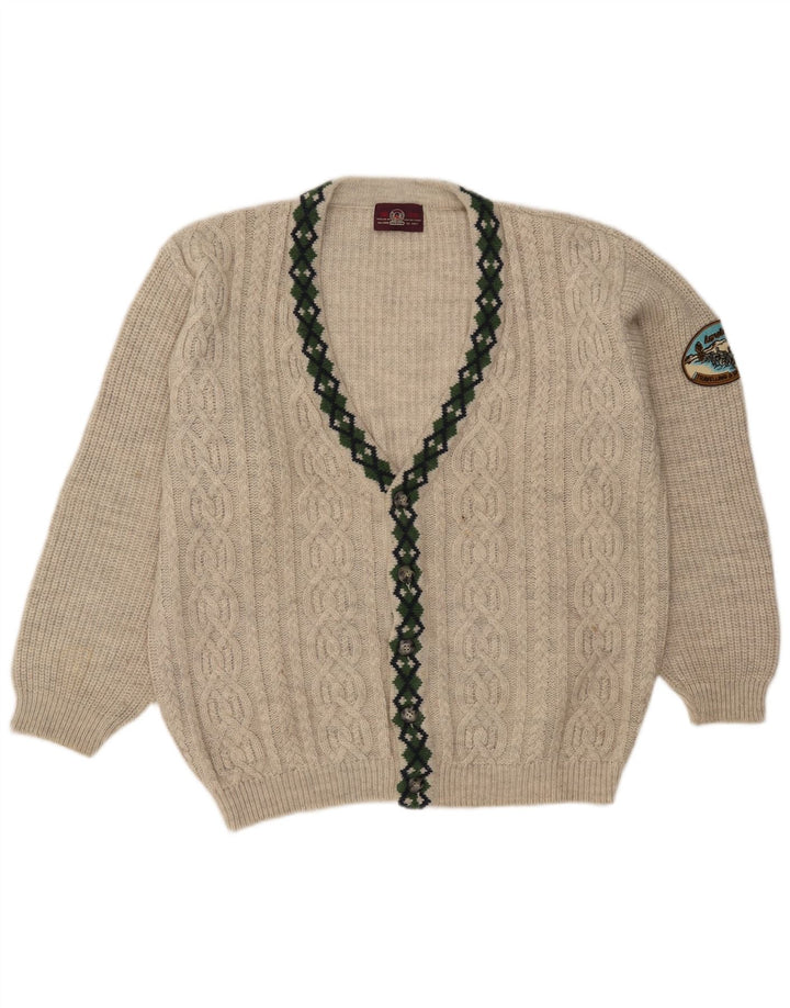 Maglione cardigan vestibilità ampia da uomo Invicta in lana grigio medio