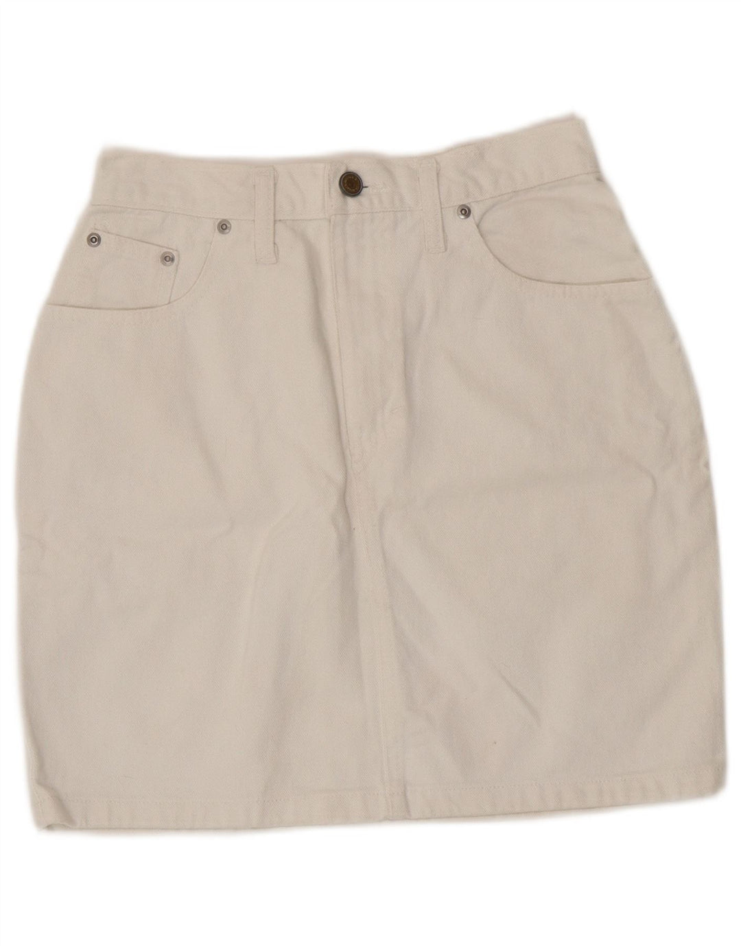 Gonna di jeans da donna VANILIA W26 piccola bianca
