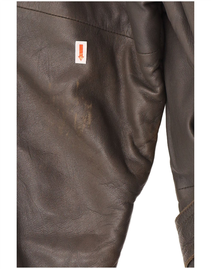 Cappotto in pelle da uomo DRESSCO IT 54 2XL Pelle grigia