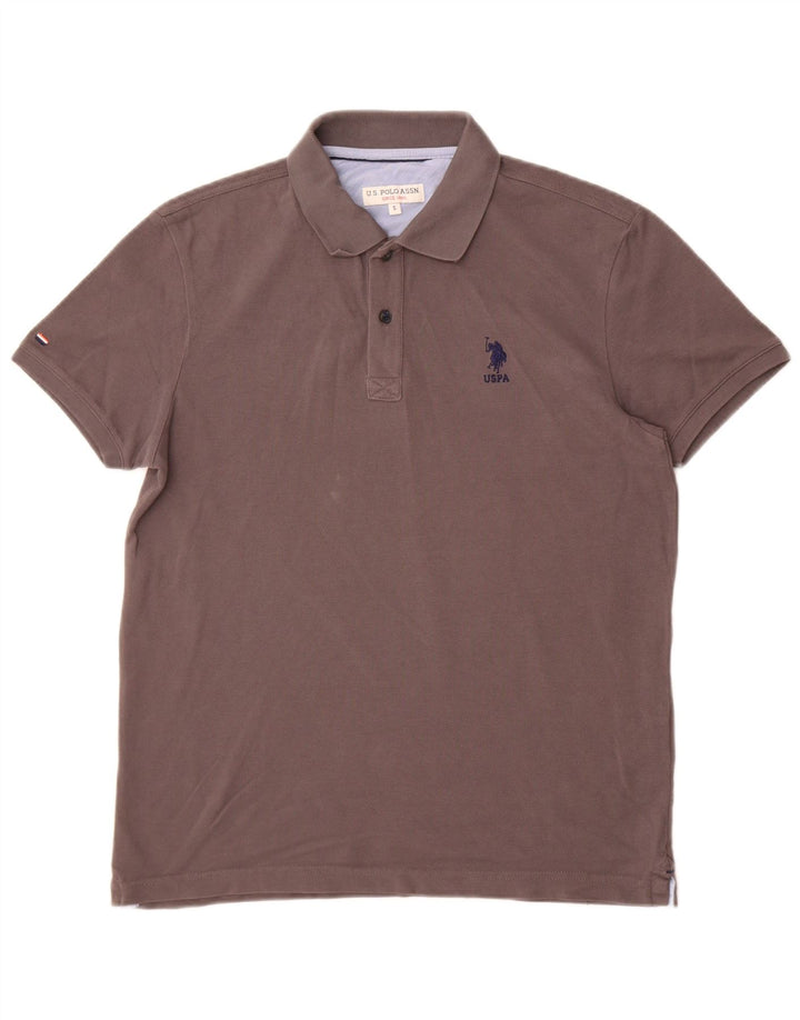 Polo Assn. Polo da uomo piccola in cotone grigio