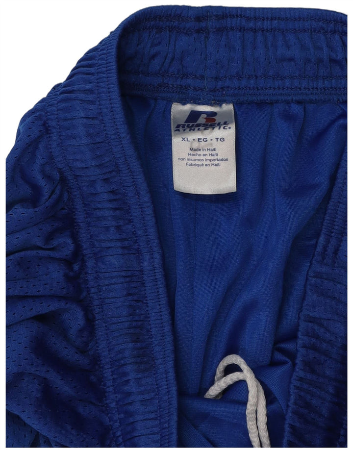 RUSSELL ATHLETIC Pantaloncini sportivi grafici da uomo XL blu poliestere