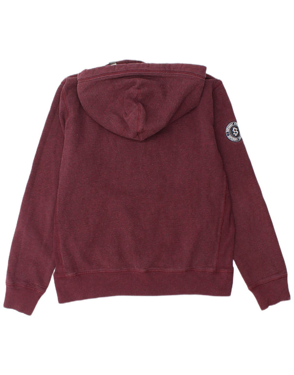 Felpa con cappuccio grafica da uomo SUPERDRY XL in cotone bordeaux