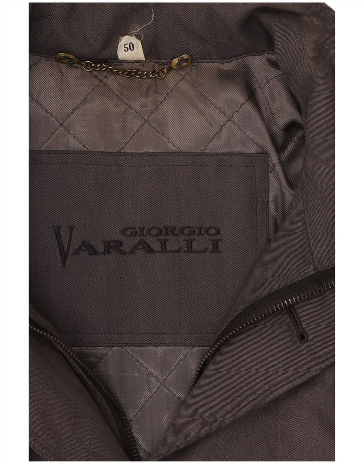 GIORGIO VARALLI Cappotto Giacca a Vento Uomo IT 50 Large Grigio