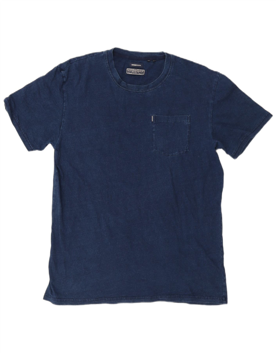 T-shirt da uomo SUPERDRY Top grande in cotone blu navy