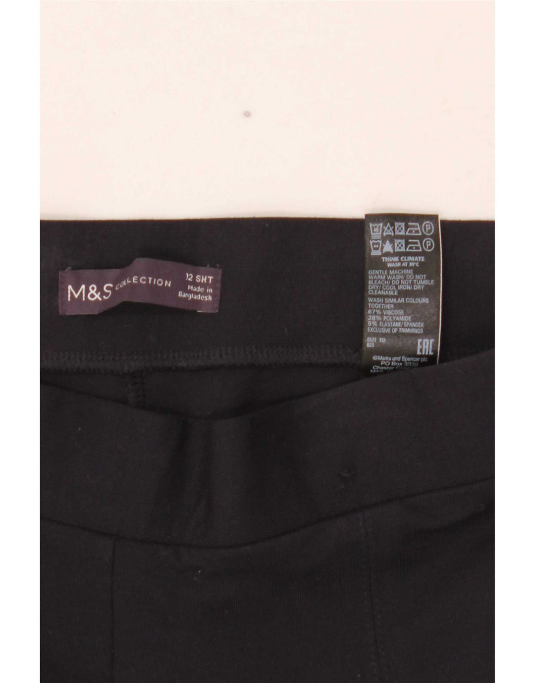 Pantaloni corti da donna Marks & Spencer UK 12 medi W28 L26 Blu navy