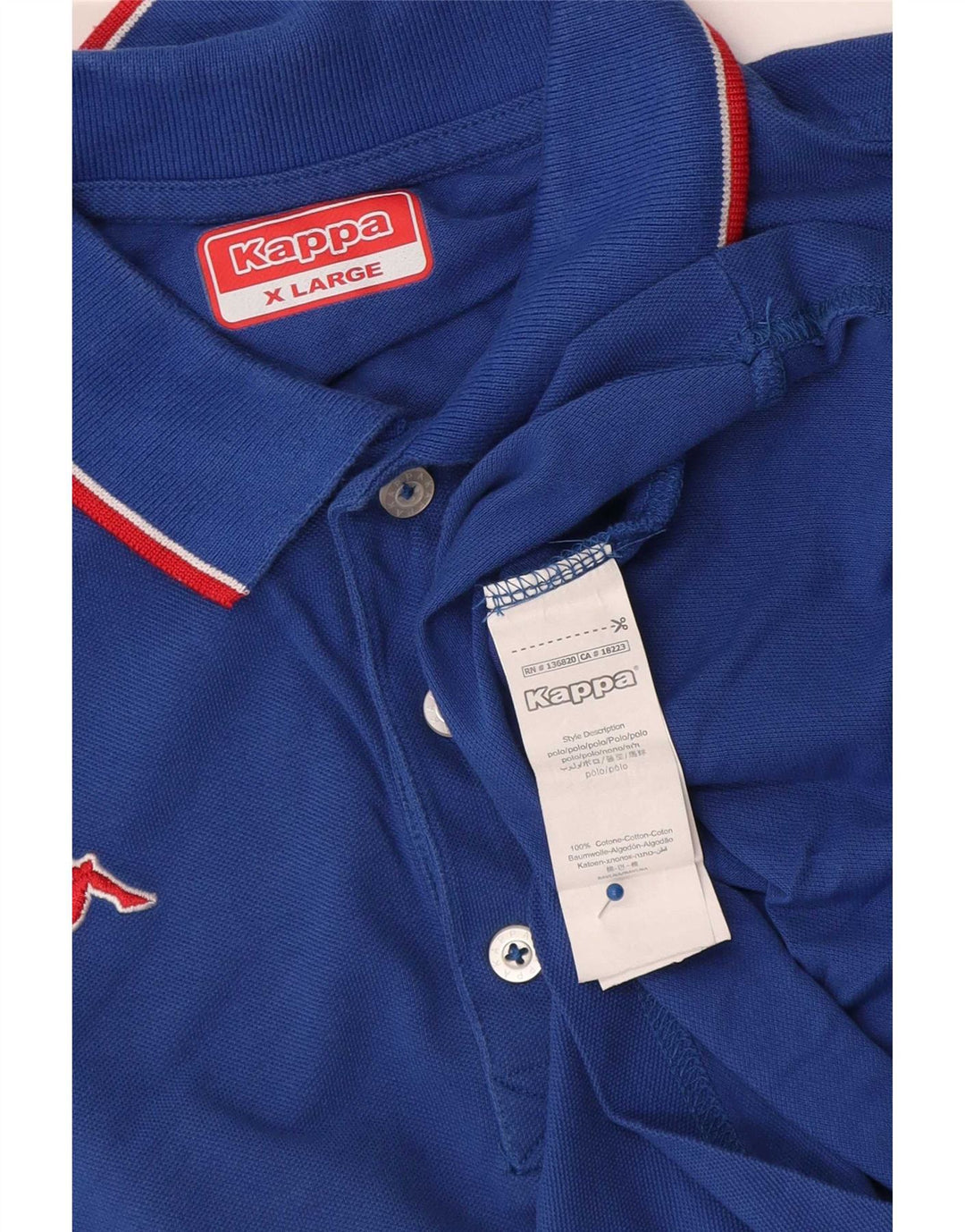 Polo Kappa Uomo XL Cotone Blu