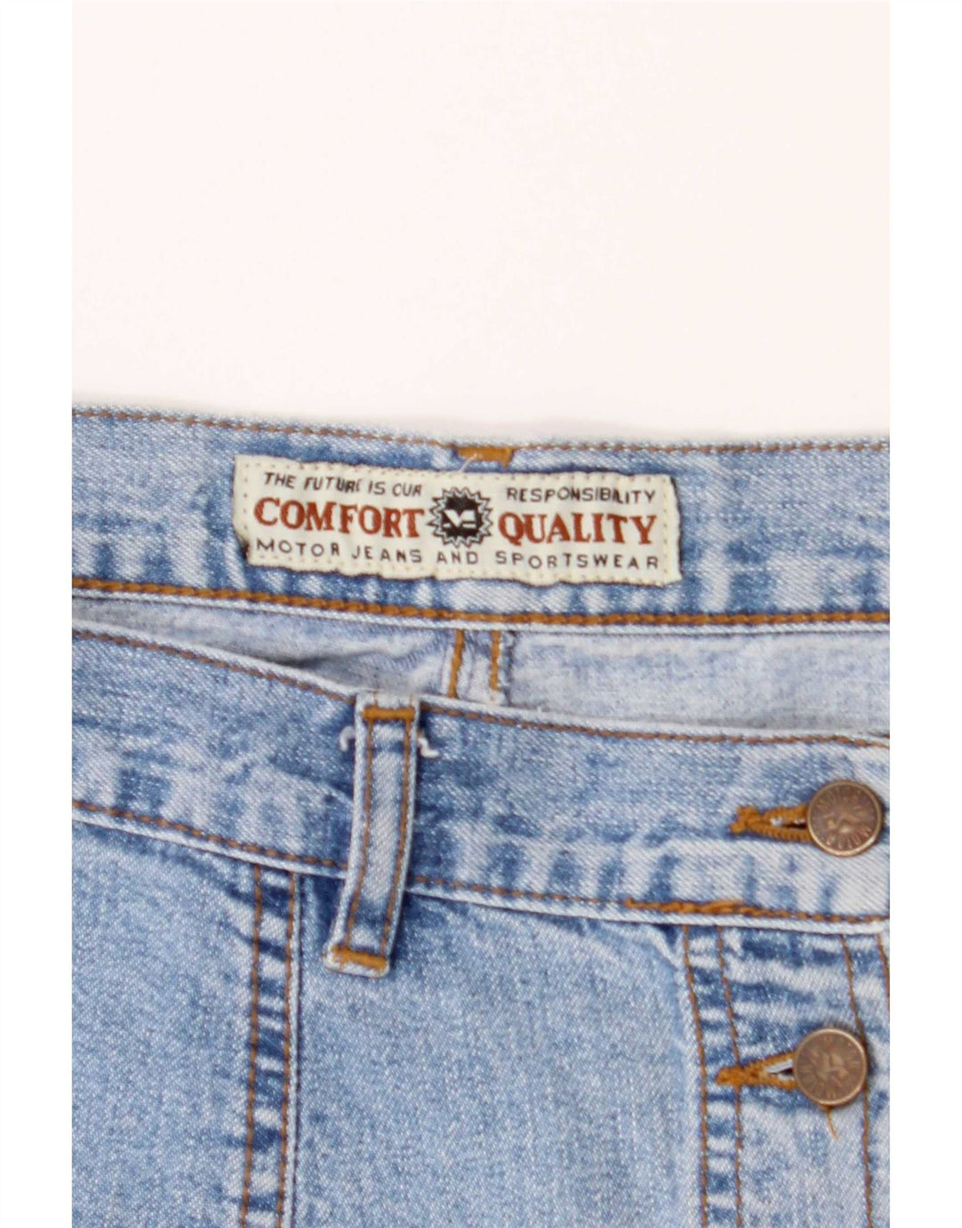 Gonna di jeans vintage da donna W28 blu medio