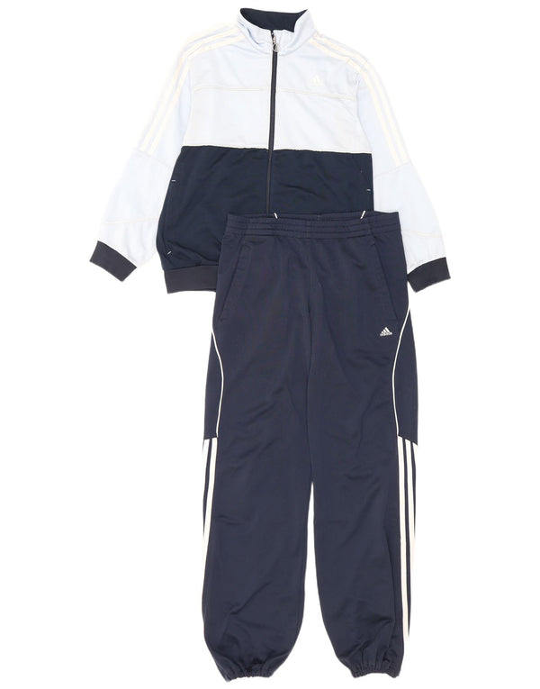 Tuta intera Adidas da ragazzo 13-14 anni W32 L29 Blu Colourblock Poliestere