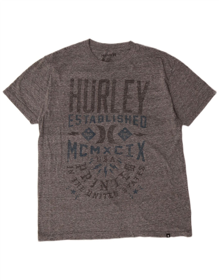 T-shirt grafica Hurley da uomo con vestibilità regolare, grigio medio