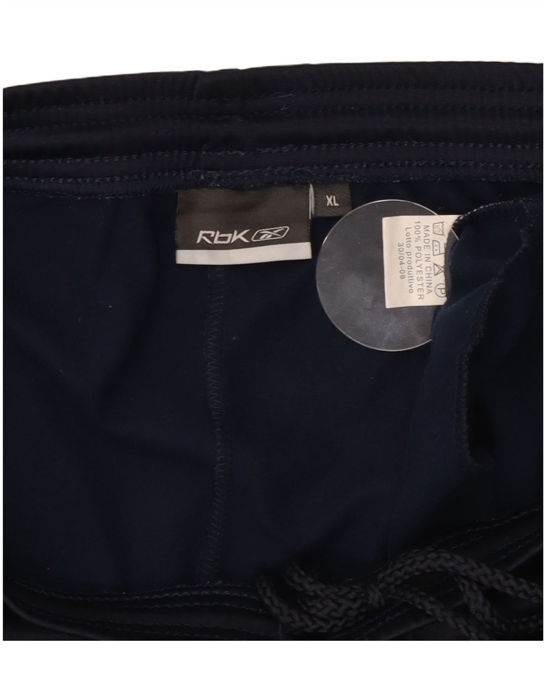 Pantaloni da tuta da uomo Reebok XL blu navy in poliestere