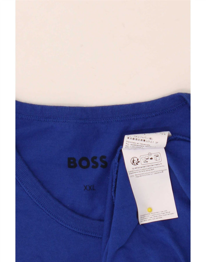 T-shirt da uomo Hugo Boss Top 2XL cotone blu