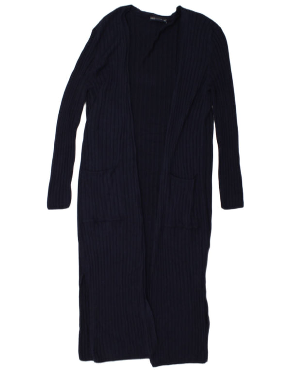 Maglione cardigan lungo da donna Marks & Spencer UK 12 medio blu navy