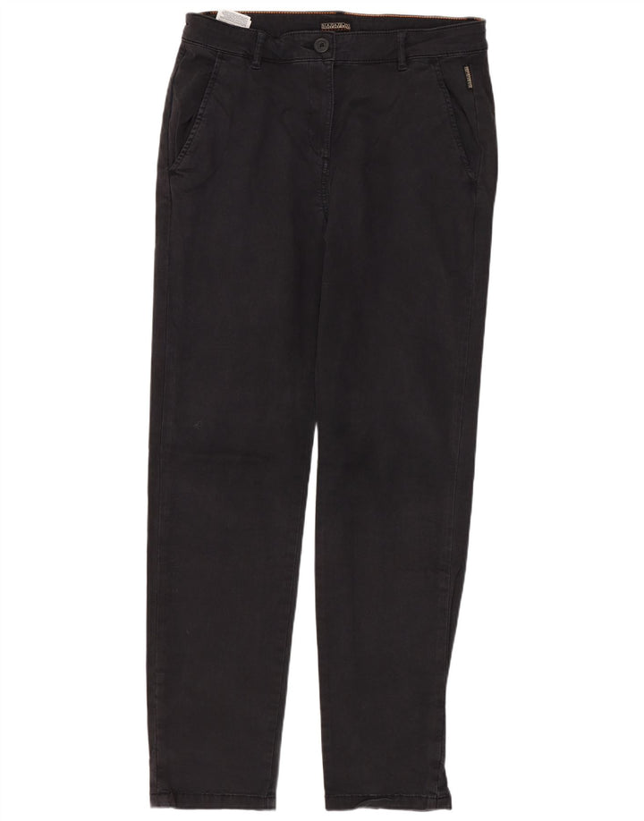 Pantaloni chino dritti Geographic da donna NAPAPIJRI W28 L29 cotone nero
