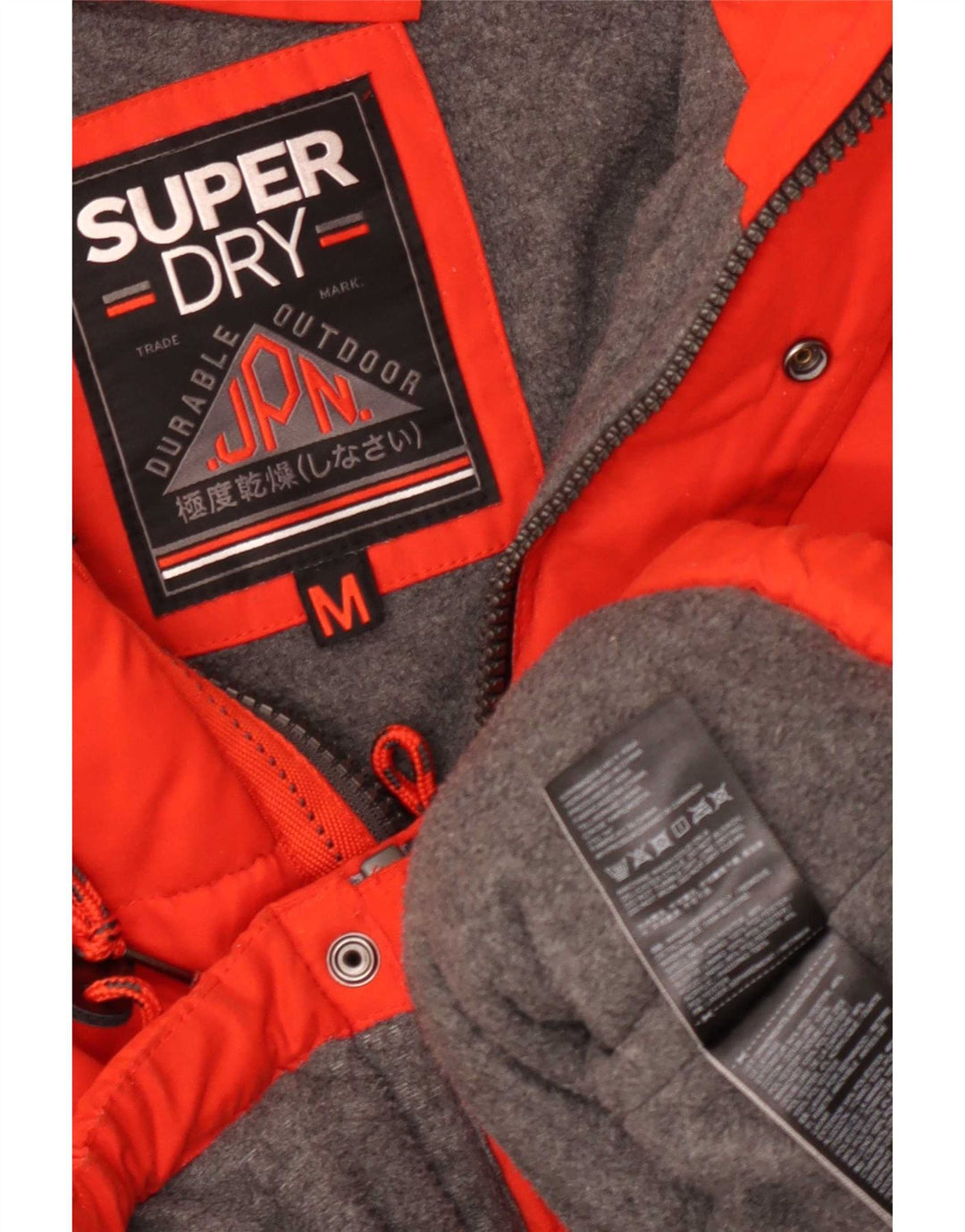 Giacca imbottita con cappuccio da uomo Superdry UK 38 Poliestere arancione medio