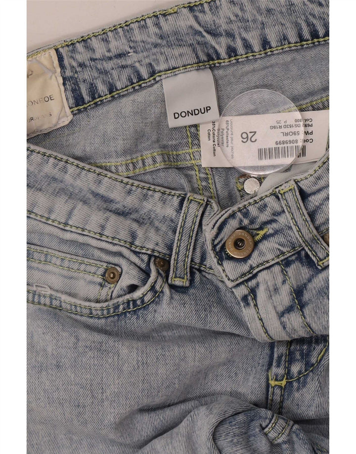 Dondup Jeans Cropped Invecchiati da Donna W26 L23 Cotone Blu