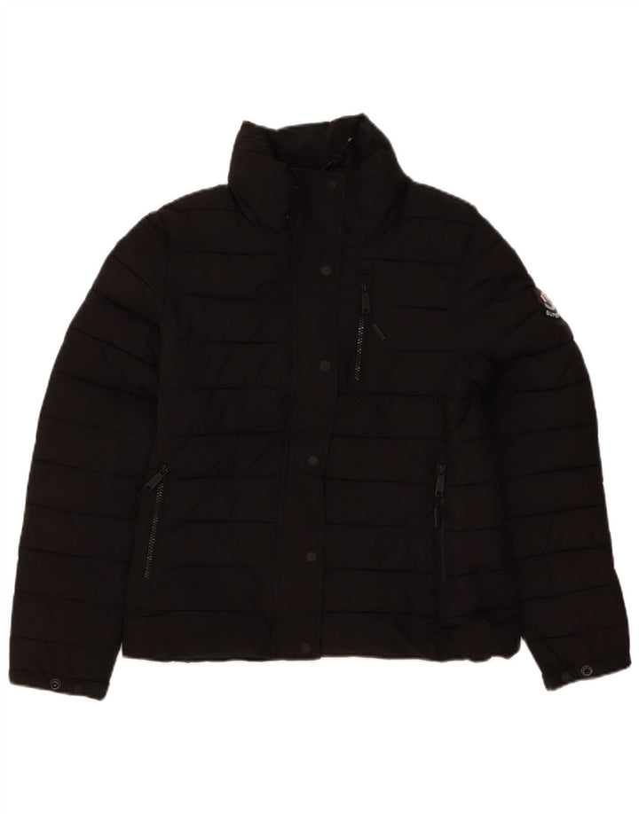 Giacca imbottita da donna Superdry UK 12 medio nero poliestere