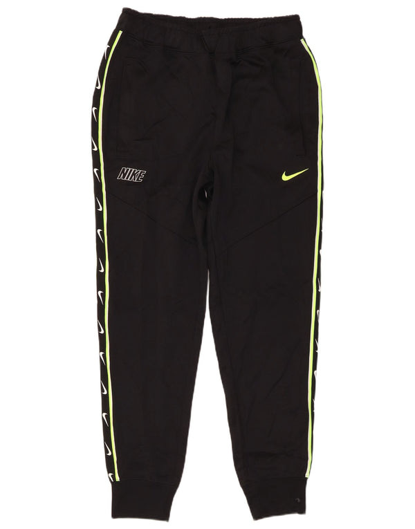 Pantaloni da tuta con grafica Nike da uomo, pantaloni da jogging, piccoli, in poliestere nero