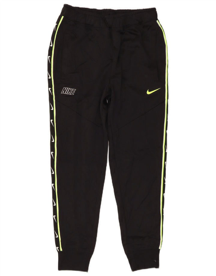 Pantaloni da tuta con grafica Nike da uomo, pantaloni da jogging, piccoli, in poliestere nero
