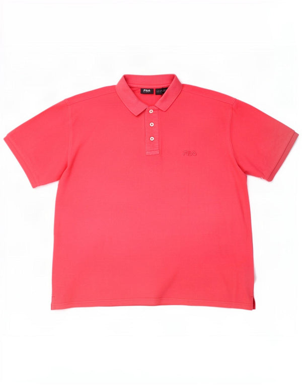 Polo da uomo Fila Large in cotone rosa