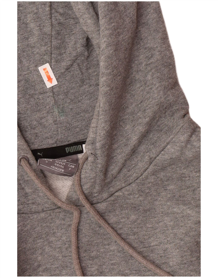 Felpa con cappuccio grafica PUMA da uomo piccola in cotone grigio