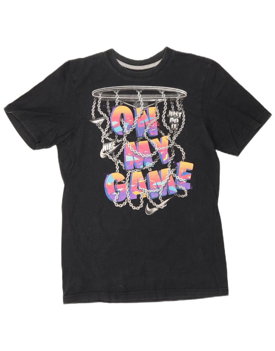 T-shirt grafica da donna con vestibilità regolare NIKE UK 6 XS nera