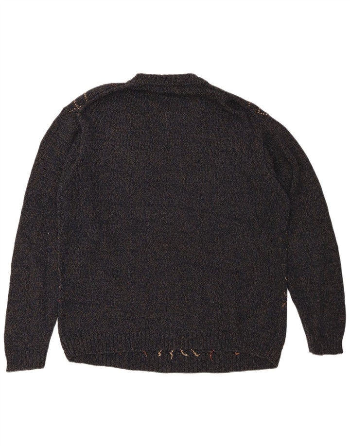 DOCKERS Maglione girocollo da uomo XL Blu navy a rombi/cotone diamante