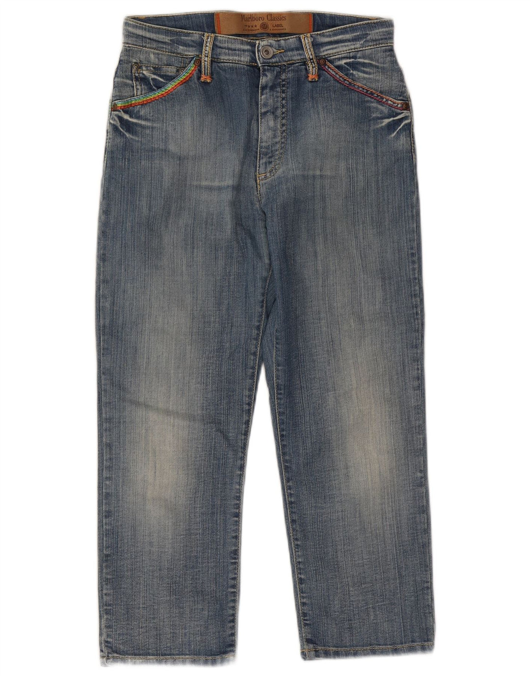 Jeans Capri da donna Marlboro Classics W27 L22 cotone blu