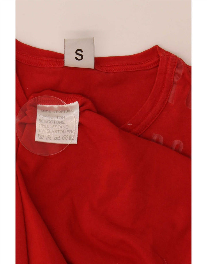 T-shirt grafica da uomo Bikkembergs Top piccola in cotone rosso