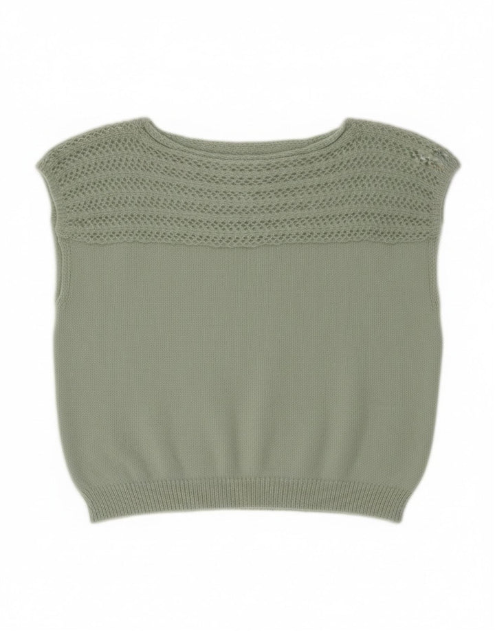 Canotta corta da donna Shein UK 14 Poliestere verde medio