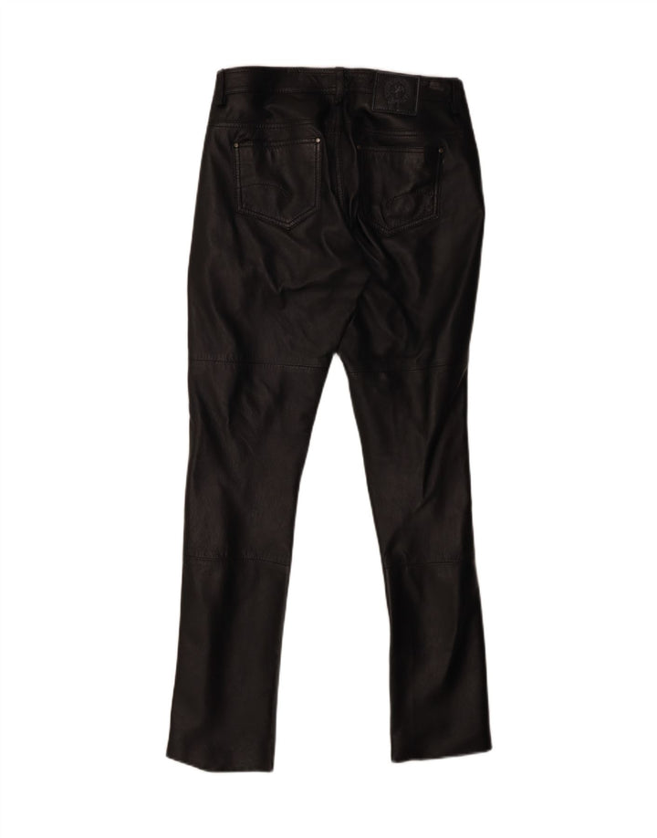 Pantaloni in pelle da donna Gipsy UK 14 medi W30 L31 Pelle nera