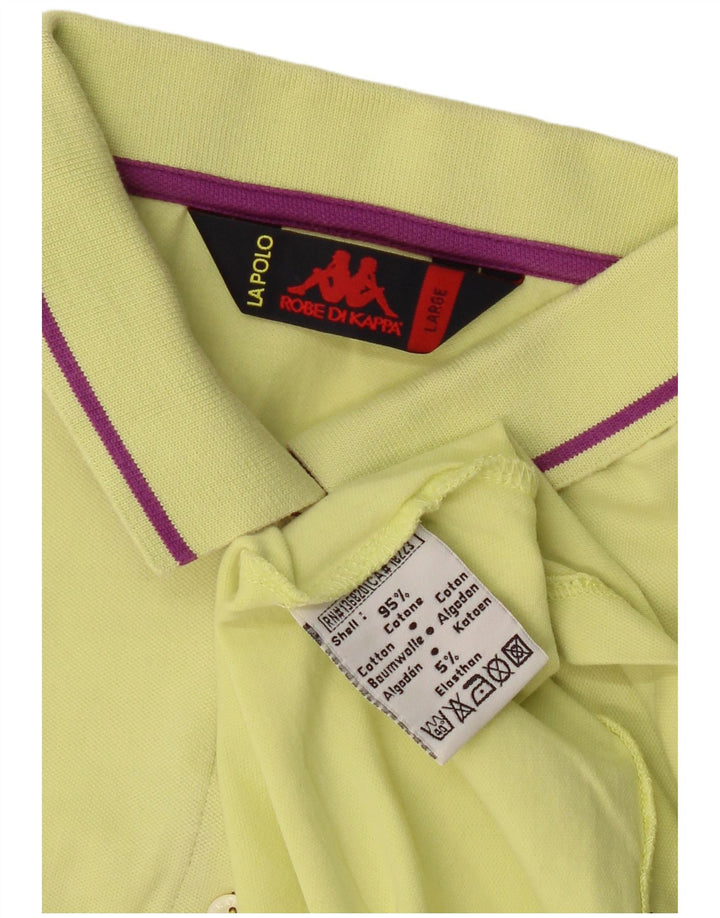 Polo da donna KAPPA UK 14 grande in cotone giallo