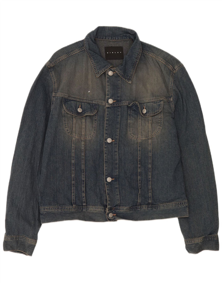 Giacca in denim da uomo Sisley UK 42 XL cotone blu