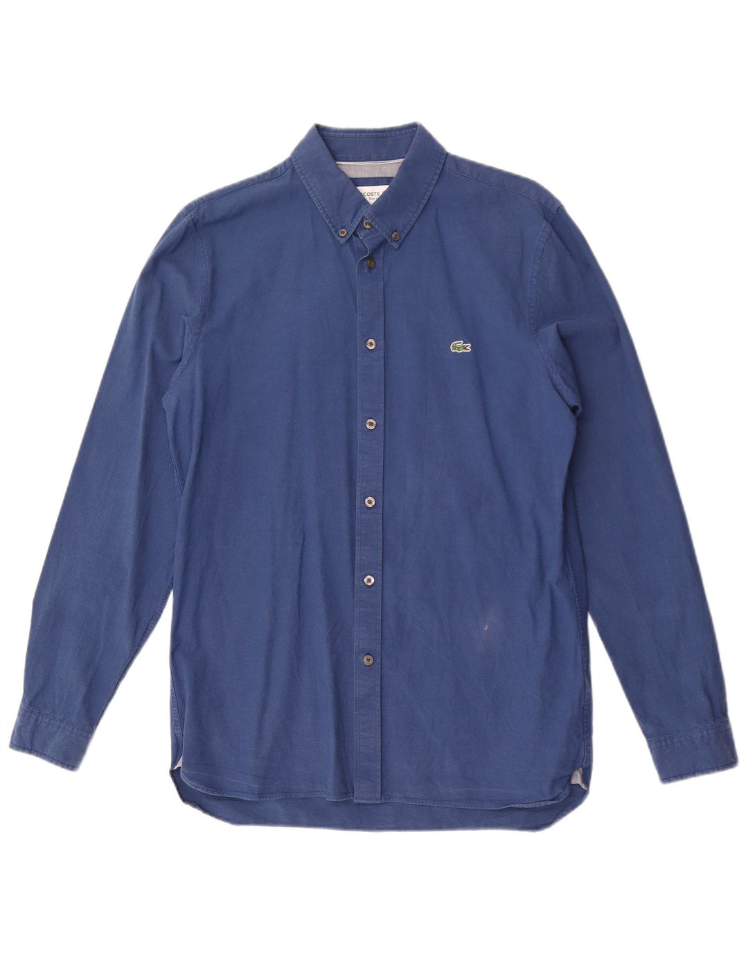 Camicia slim fit da uomo Lacoste taglia 40 cotone medio blu navy